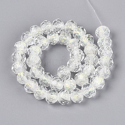 Нити из фольгированных бусин лэмпворк ручной работы FOIL-T008-09F