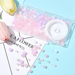 Наборы для изготовления браслетов из круглых акриловых бусин своими руками DIY-FS0007-02B