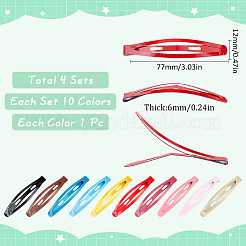 4 набор железных заколок для волос AJEW-SC0003-37B-01