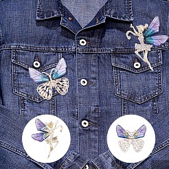 Брошь фея балерина со стразами и кристаллами JBR083A