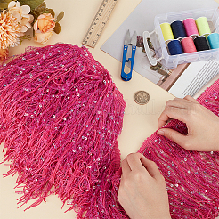 5 м отделочная лента из полиэстера с пайетками и кисточками OCOR-BC0006-56C