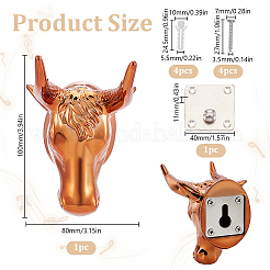 Подставки для гитар в форме головы крупного рогатого скота из АБС-пластика ODIS-WH0043-121