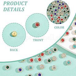 600шт 6 цвета пришить горный хрусталь RGLA-FH0001-02