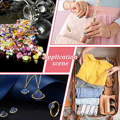 Бархатные мешочки с клапаном для украшений&nbsp;ABAG-WH0038-43G