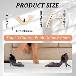 6 шт. 3-х цветные железные накладки на подносок&nbsp;FIND-GF0003-88