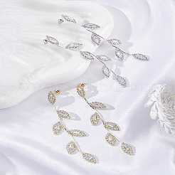 2 пара двухцветных серег-гвоздиков из латуни&nbsp;EJEW-LP0001-84