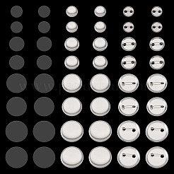 100 комплект 4 стилей diy сублимационная заготовка плоская круглая брошь набор для изготовления булавок&nbsp;DIY-TA0013-64