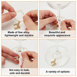 Латунные подвески для бокалов для вина AJEW-GO00013