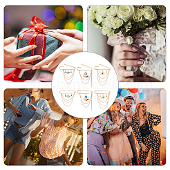 6 шт. 3 набора брошей в форме злого глаза из сплава&nbsp;JEWB-NB0001-21G