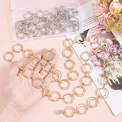 2 шт. 2 цвета железные круглые кольца звенья цепи ремни AJEW-GO0001-76