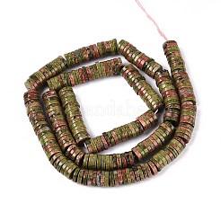 Природные Unakite бисер нитей G-T142-6mm-07