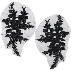 Аксессуары для вышивки цветочной марлей и блестками&nbsp;DIY-WH20081-002C