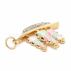 Стойки обшивки латунь микро проложить Циркон подвеску KK-I689-06G-01