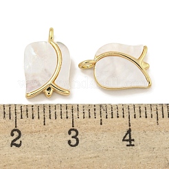 Подвески из латуни с морской ракушкой и цветком розы KK-Q820-17G