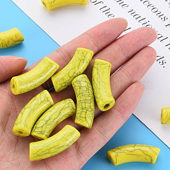 Непрозрачные акриловые бусины с краклеем&nbsp;MACR-S372-001N-001