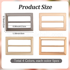 20 шт. пряжки для ремня из сплава 4 цветов&nbsp;FIND-CL0001-36B