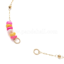 Изготовление браслета-цепочки из окрашенных дисков из натуральной ракушки и нержавеющей стали 304&nbsp;AJEW-JB01383