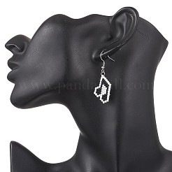 Серьги-подвески в форме музыкальных нот из нержавеющей стали 304&nbsp;EJEW-MZ00619