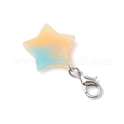 10 шт. блестящие звездочки из непрозрачной смолы подвесные украшения&nbsp;HJEW-JM02875