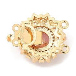 Латунные застежки из прозрачного кубического циркония с микропаве&nbsp;LS-KK-E052-01C-G02