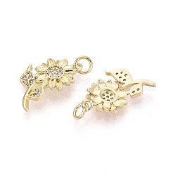 Латунные микро проложить кубического циркония подвески&nbsp;KK-T071-125G