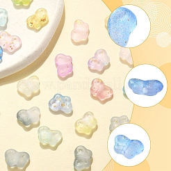 400шт 10 цвета прозрачные акриловые бусины&nbsp;OACR-FS0004-08