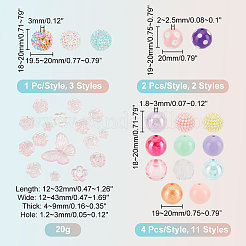 17 набор бусин из акрила и смолы смешанного стиля&nbsp;OACR-PH0004-03