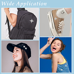 80 шт. 2 стиля полиэстеровая компьютерная вышивка звезда нашивки утюгом/пришиванием&nbsp;PATC-ME0001-17B