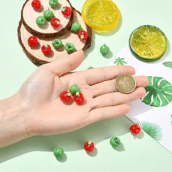 10 шт. подвески из смолы в виде яблока&nbsp;RESI-YW0005-26A