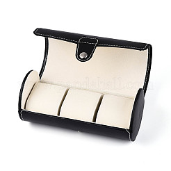 3-слотовые футляры для часов из искусственной кожи&nbsp;CON-T001-02A