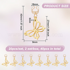 Подвески для волос из полого плетения из сплава OHAR-AB00013