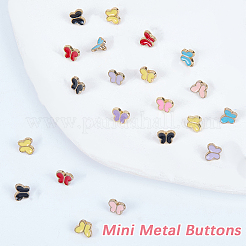 140 шт. 7-х цветные эмалевые кнопки из сплава&nbsp;FIND-GF0008-28