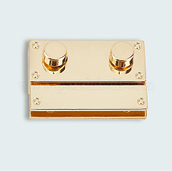 Застежки для кошелька с замком из цинкового сплава&nbsp;PURS-WH20003-001G