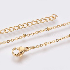 Ионное покрытие (ip) 304 нержавеющая сталь трос цепи браслеты на ногу AJEW-P069-01G