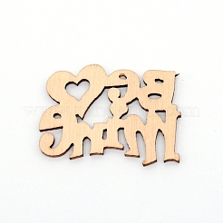 Кабошоны из натурального дерева WOOD-WH0104-74