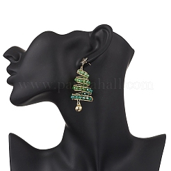 Латунные стекла болтающийся серьги EJEW-TA00738