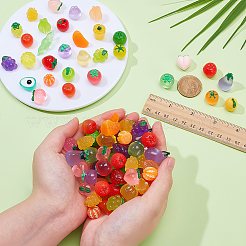 Непрозрачные и прозрачные кабошоны из смолы&nbsp;RESI-WH0038-68