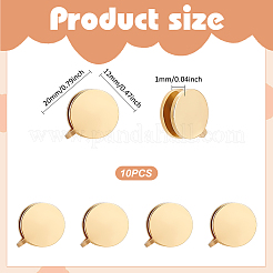 10 шт. серьги-клипсы из нержавеющей стали EJEW-UN0002-89G