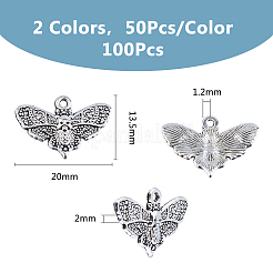 100 шт. 2 цвета подвески из сплава в тибетском стиле&nbsp;FIND-DC0006-17