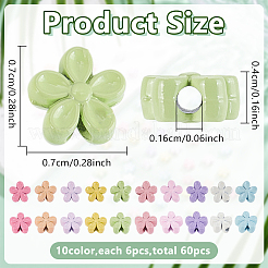 60 шт. 10-х цветные бусины из цинкового сплава FIND-AR0006-28