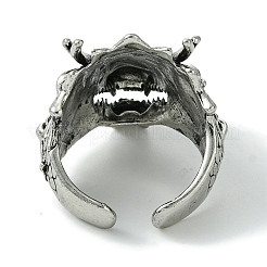 Открытые манжеты из сплава дракона RJEW-K275-37A-AS