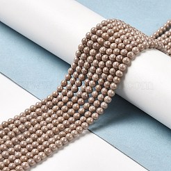 Нити бусины с имитацией жемчуга кубического циркония&nbsp;ZIRC-P109-03B-07