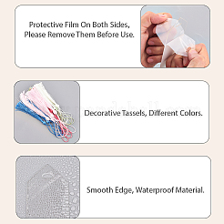 25 шт. прозрачные пустые акриловые закладки со стрелками DIY-CP0012-47