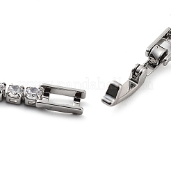 Сердце из латуни микро проложить кубического циркония браслеты ссылку BJEW-C055-04P