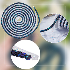 5м 2 цвета пайетки стразы трубка шнур веревка FIND-PH0018-56