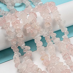 Природного розового кварца чипов бисер нитей F007-3