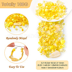 100 г прозрачных/непрозрачных акриловых бусин&nbsp;MACR-TA0001-50E