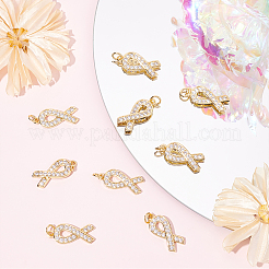 10 шт. Латунные подвески с микропаве KK-BBC0004-12