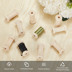 Катушки с деревянными нитками TOOL-WH0125-106B-01