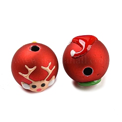 Непрозрачные акриловые бусины на рождественскую тематику OACR-E025-03